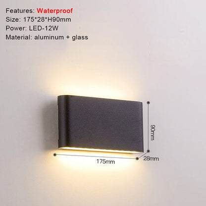 IP65 LED Wall Lamp Outdoor Sconce Balcony Porch Light