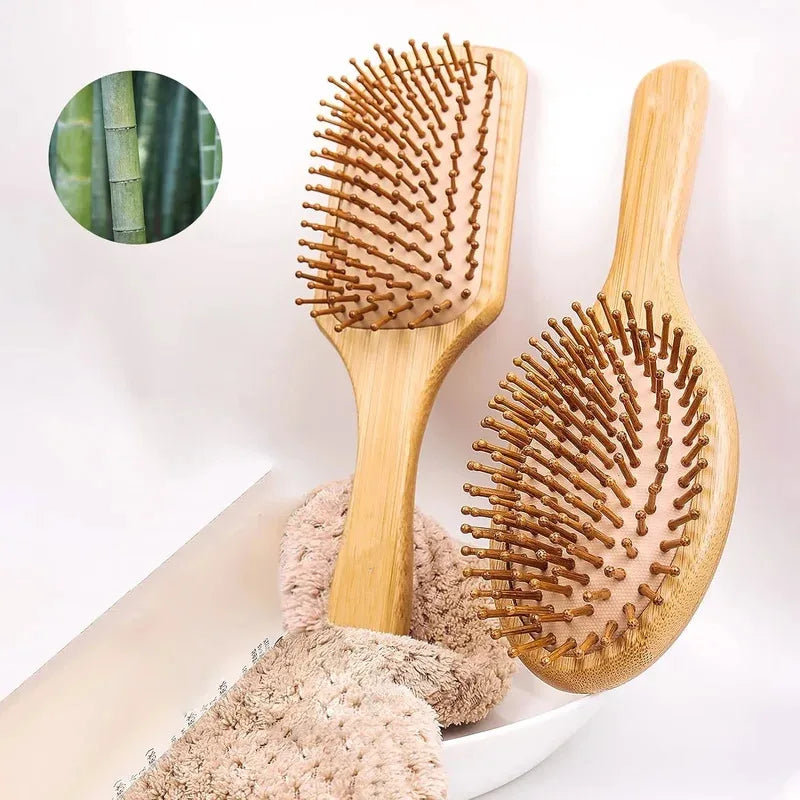 Solid Wood Bamboo hair Brush