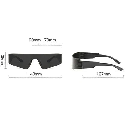 Sports Cyberpunk Frameless Anti Ultraviolet Sunglasses