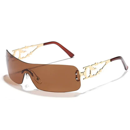 Lovely Rimless Square Sunglasses