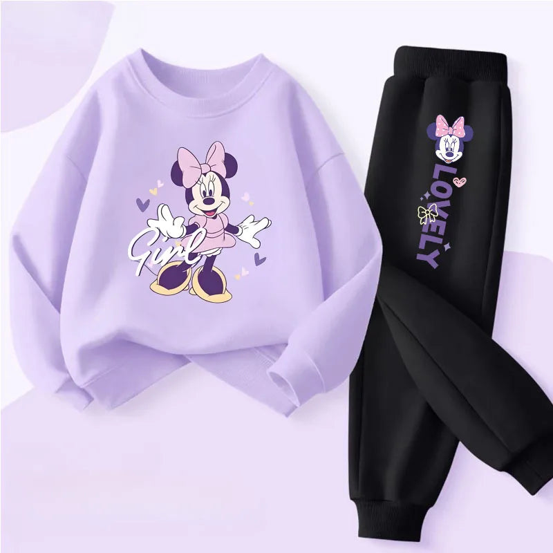 Baby Girls O Neck Sweatshirt Pants Thin Tracksuit Set
