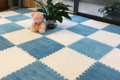 30*30CM Soft Plush Children Kids Rug Play Mat Puzzle Carpet