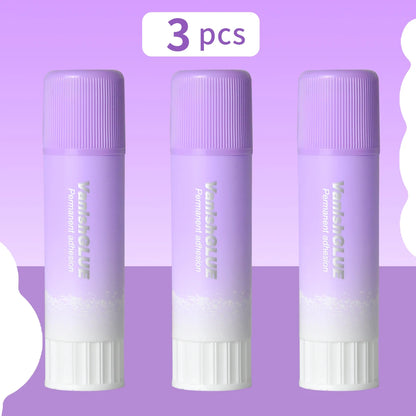 3/6/12pcs Purple School Glue Stick Disappearing Stationery School