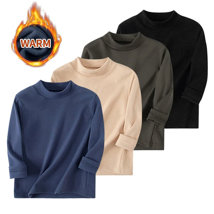 4/1 Piece Autumn And Winter Half High Neck Warm Base Shirt