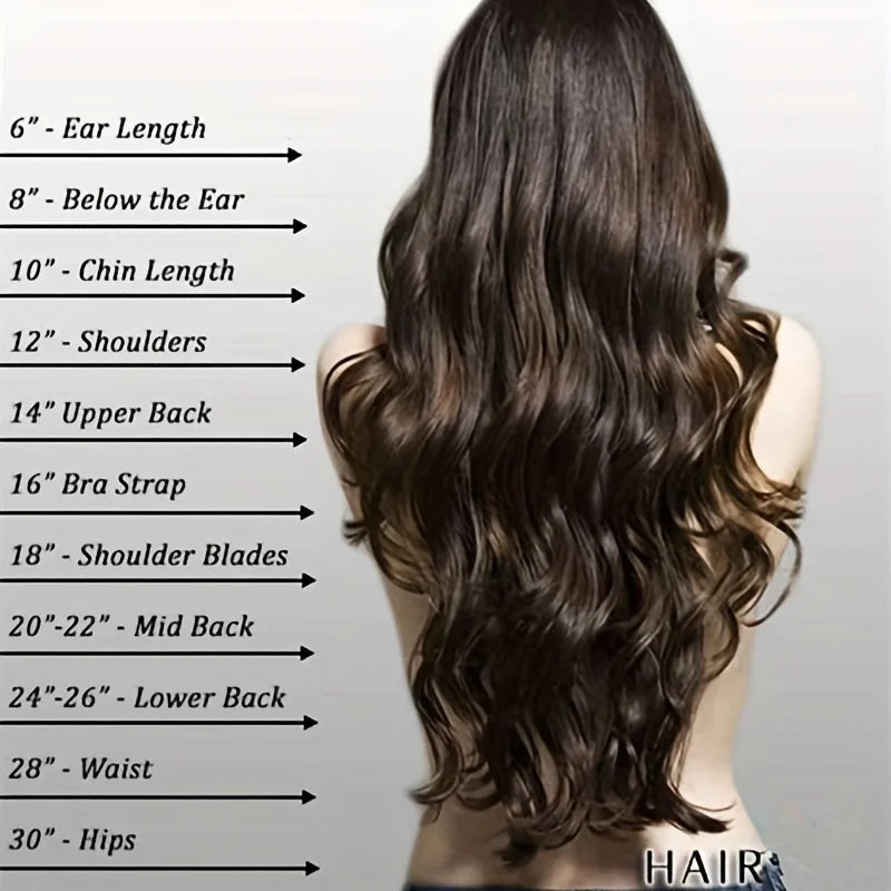 Synthetic Long Wavy U-shaped Clip In Hair Extensions 16Inch/20Inch/24inch