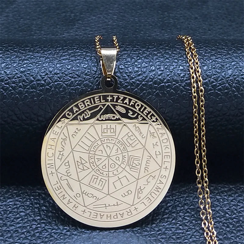 Seven Archangels Amulet Stainless Steel Necklaces
