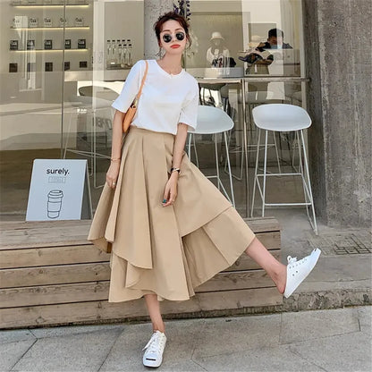 High Waist Korean Elegant Chic Skirts Pants