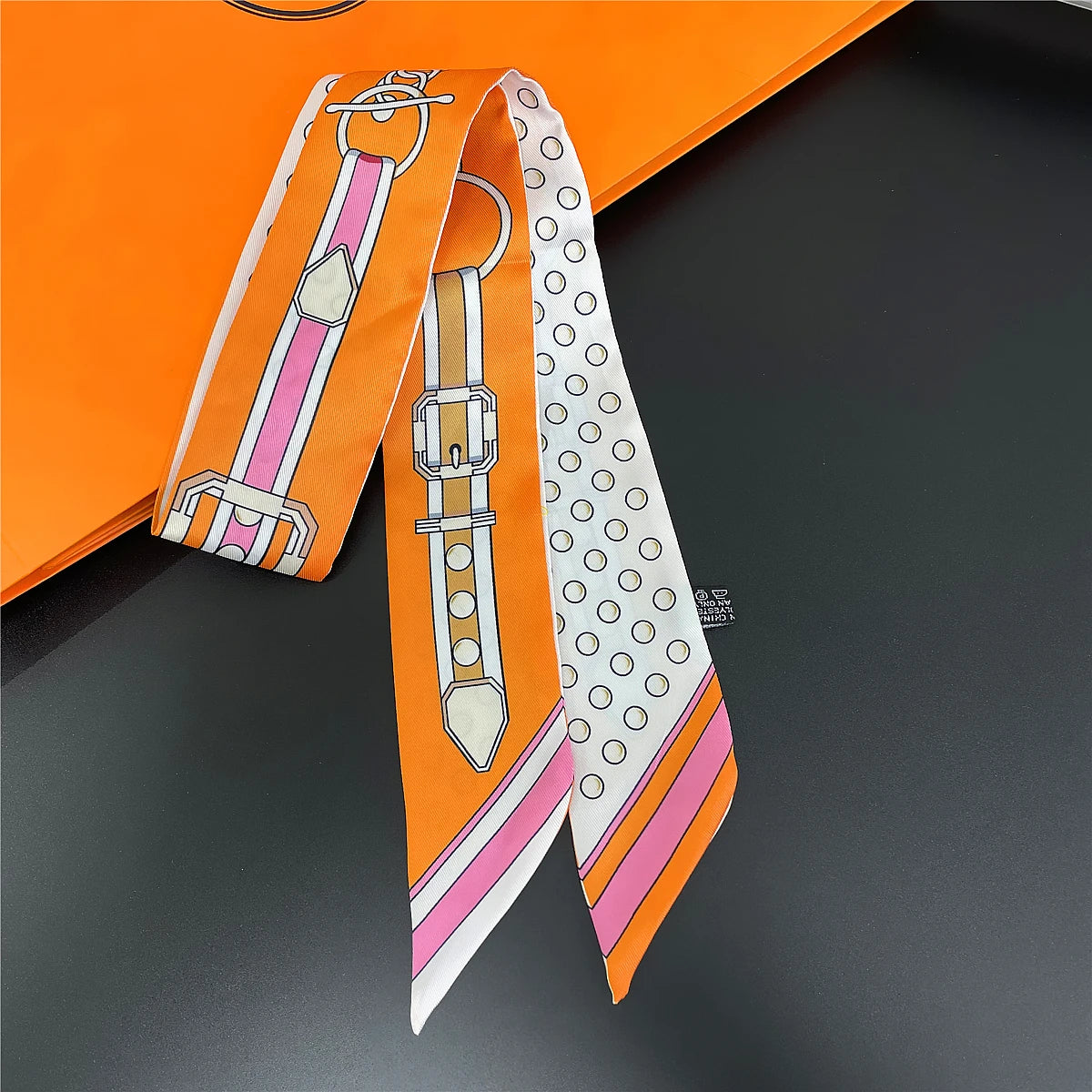 Zebra In Flowers Scarf Luxury Silk Scarf Hair Headband Foulard Skinny Scarves