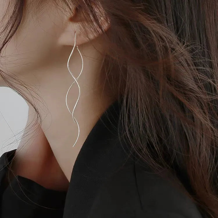 Gold Long Line Earring