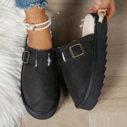 Winter plush lined comfortable indoor Slippers