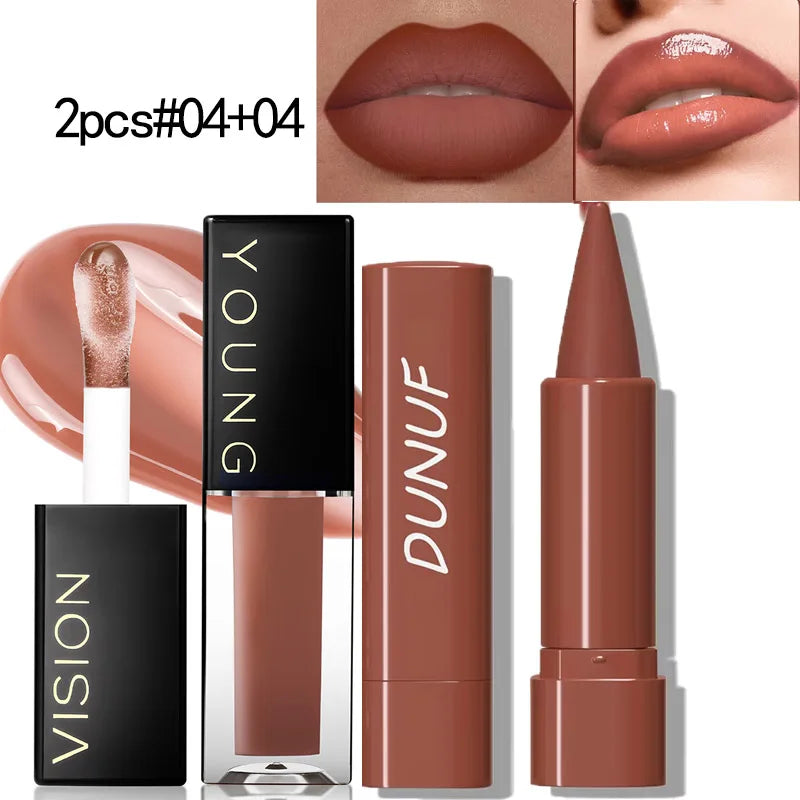 Lip Liner Pen with Matte Velvet Lipstick