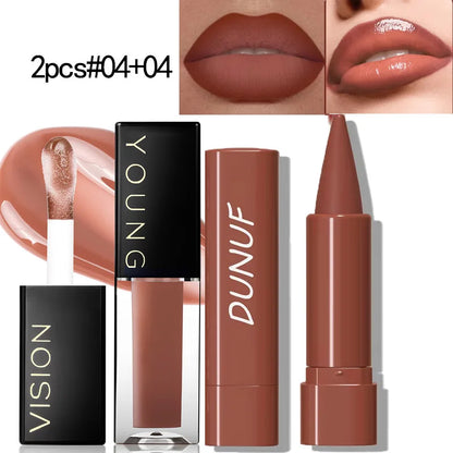 Lip Liner Pen with Matte Velvet Lipstick