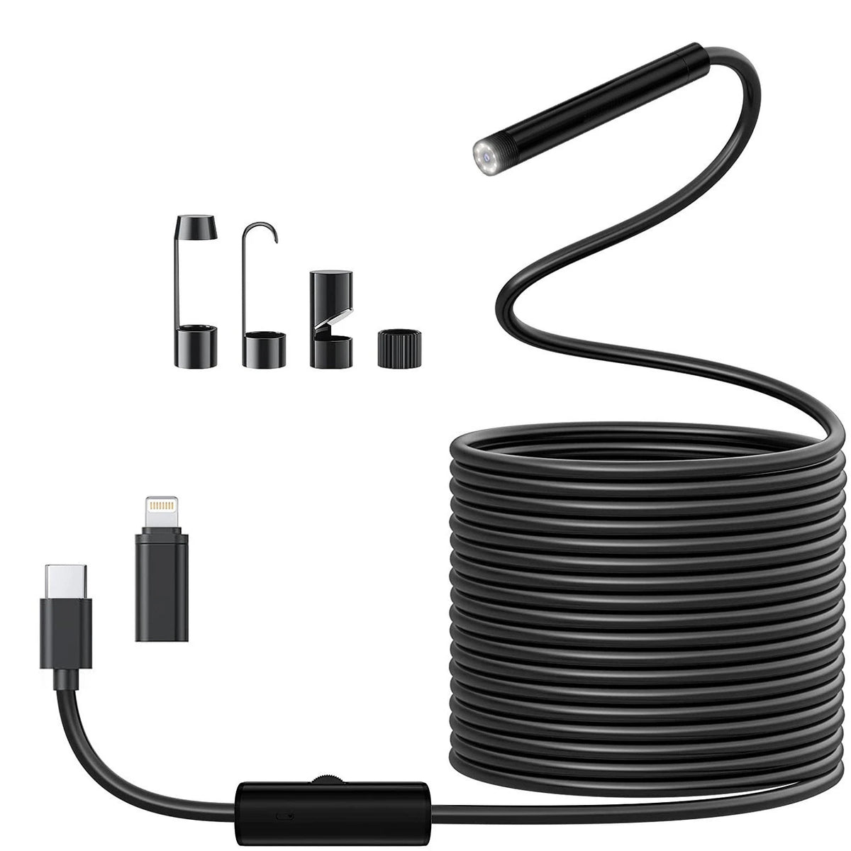 3-in-1 8mm Endoscope Camera HD Inspection Camera Type-C Mini Borescope