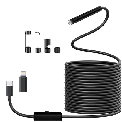 3-in-1 8mm Endoscope Camera HD Inspection Camera Type-C Mini Borescope