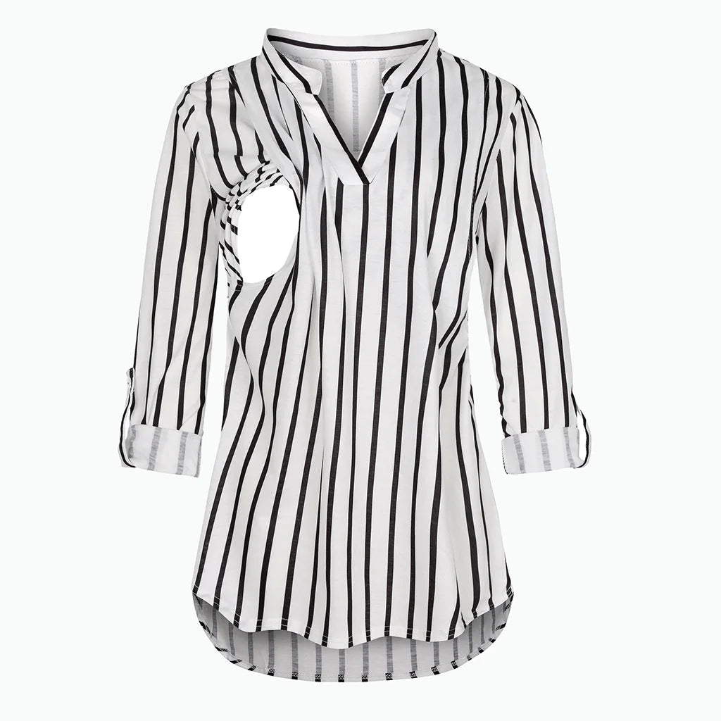 Maternity Breastfeeding T-shirt  Long Sleeve Pregnant