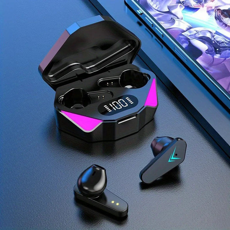 TWS Wireless Bluetooth Headset LED Display Headphones Noise Cancelling