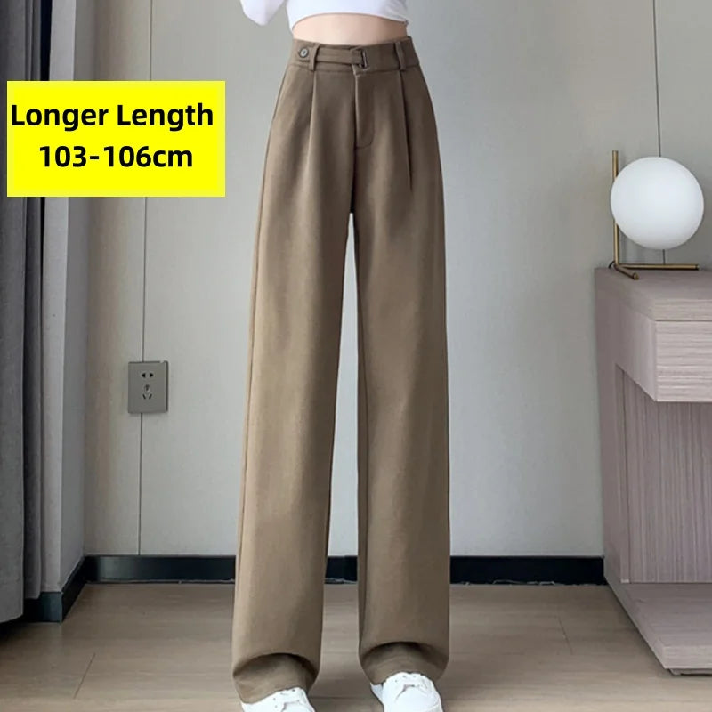Thicken Woolen Casual Loose Full Length Pants