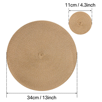 Round Braided Placemats Set