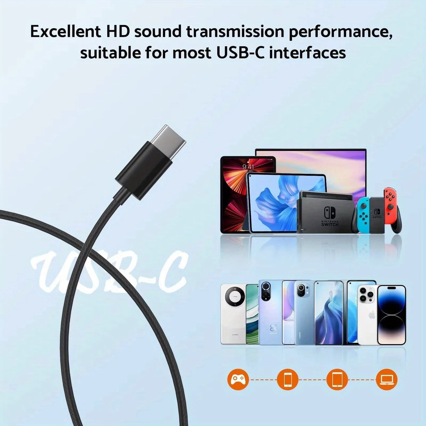 9D Stereo Type C&3.5mm Gaming Headsets