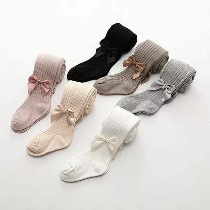 0-4 Years Pantyhose For Infants Newborns Toddlers Cotton Tight Bowknot Mesh