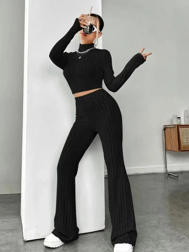 Elegant Loose Pants Suit Casual Sets