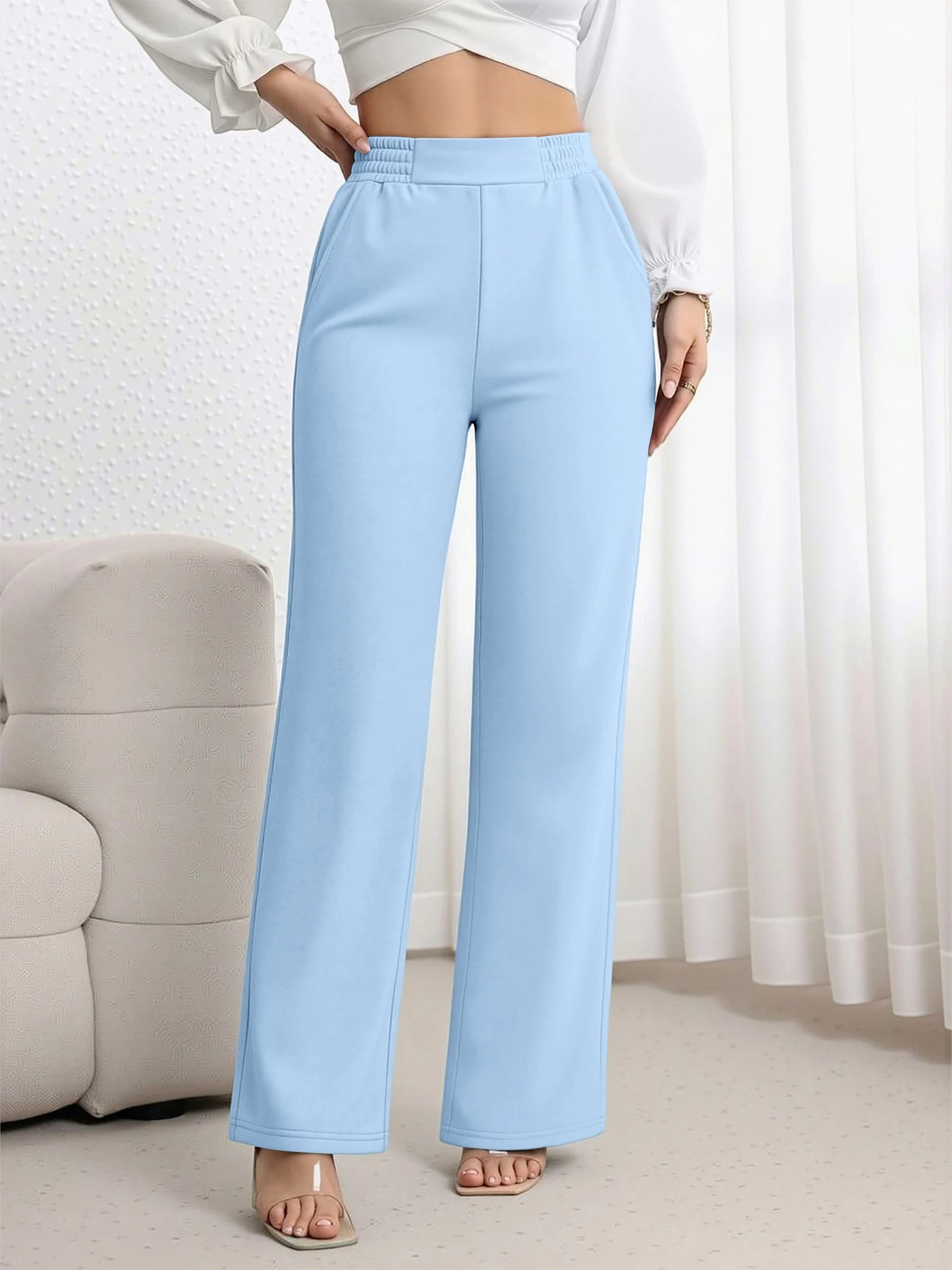 Streetwear High Waist Wide Leg Pants