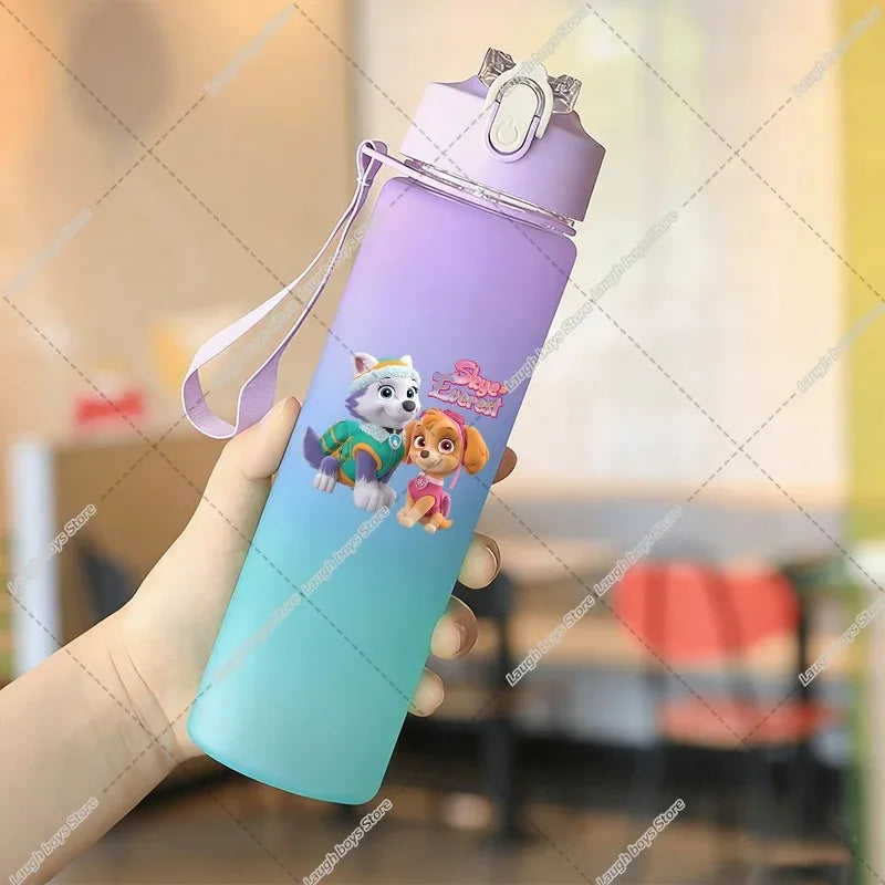 750ML PAW Patrols Gradient Color Water Cup Cartoon Print Drinking Bottle