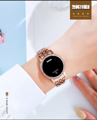 Digital LED Touch Diamond Waterproof Wristwatches