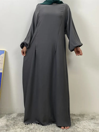 Muslim Front Zippers Abaya Dress