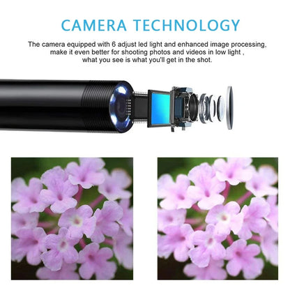 5.5mm lens USB Endoscope Borescope Inspection Camera with 6 LED Lights for Type C Devices
