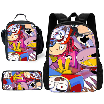 Cartoon A-AmazingS DigitalS Circus Child School Backpack Set