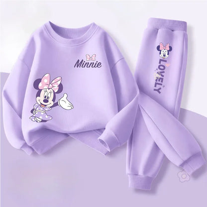 Baby Girls O Neck Sweatshirt Pants Thin Tracksuit Set