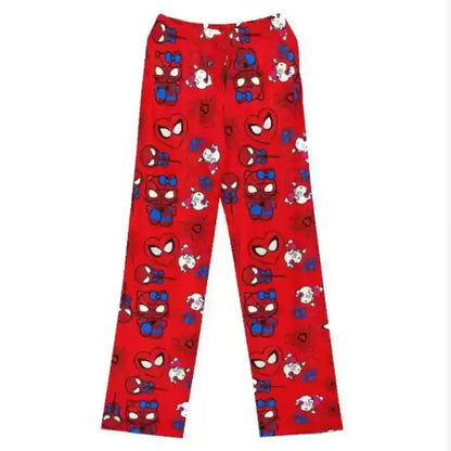 Hello Kitty Spider-Man Cotton Loose Pajama Pants
