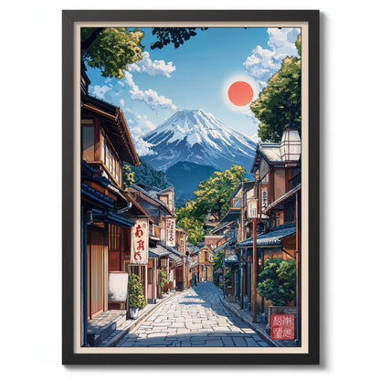 Japanese Tokyo Teahouse Cartoon Canvas Print