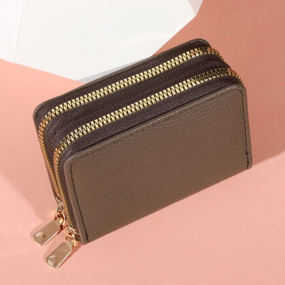 Short Coin Purse With Zipper Wallet
