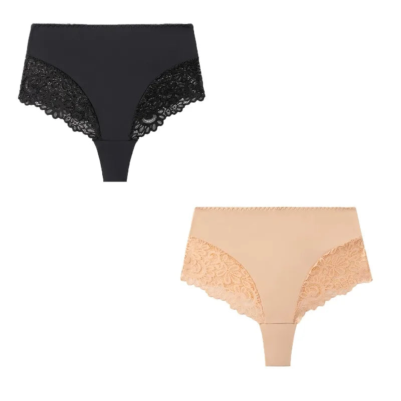 Stretchy High-Waist Thongs Sexy Lingerie Leopard Set