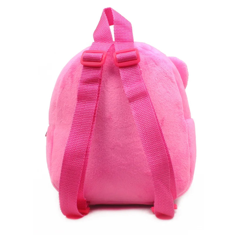 3D School Bags Cartoon Print Plush Kids Backpack Kindergarten Mini Bag