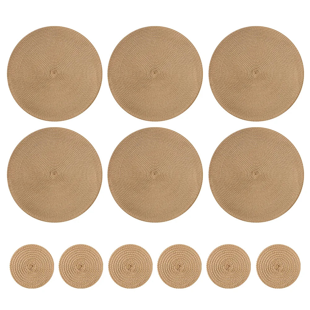 Round Braided Placemats Set