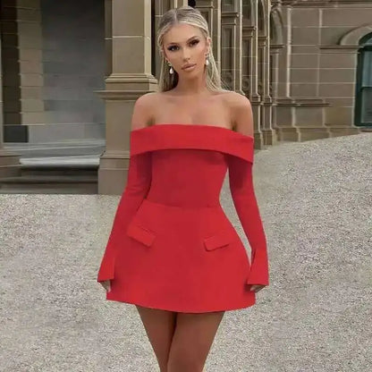 Vestido corto sexy sin espalda con cintura ajustable