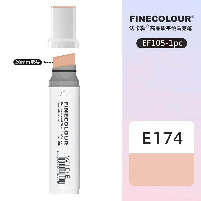 Finecolour 20mm Wide Markers Alcohol Line Sketching Art Markers Pen