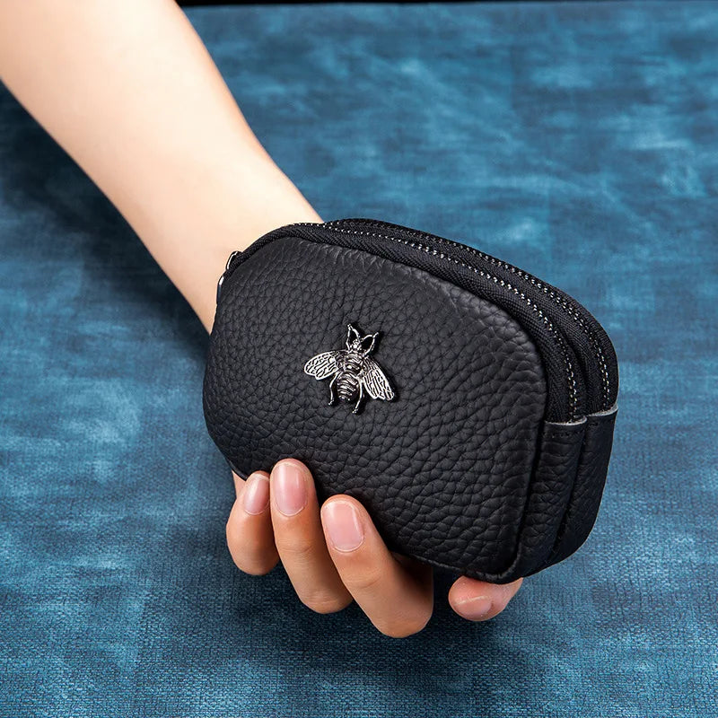 Coin Purse Genuine Leather Mini Pouch Storage Bag Small Wallets