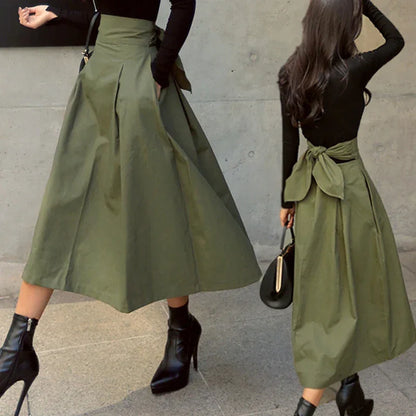 Korean Big Swing Long Slim Skirts
