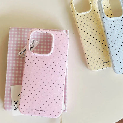 Polka Dot Small Fresh Mobile Phone Case for iPhone Ultra Slim Shockproof Cover