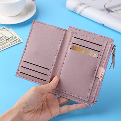 Leather Mini Multi-Cards Holder Short Wallets