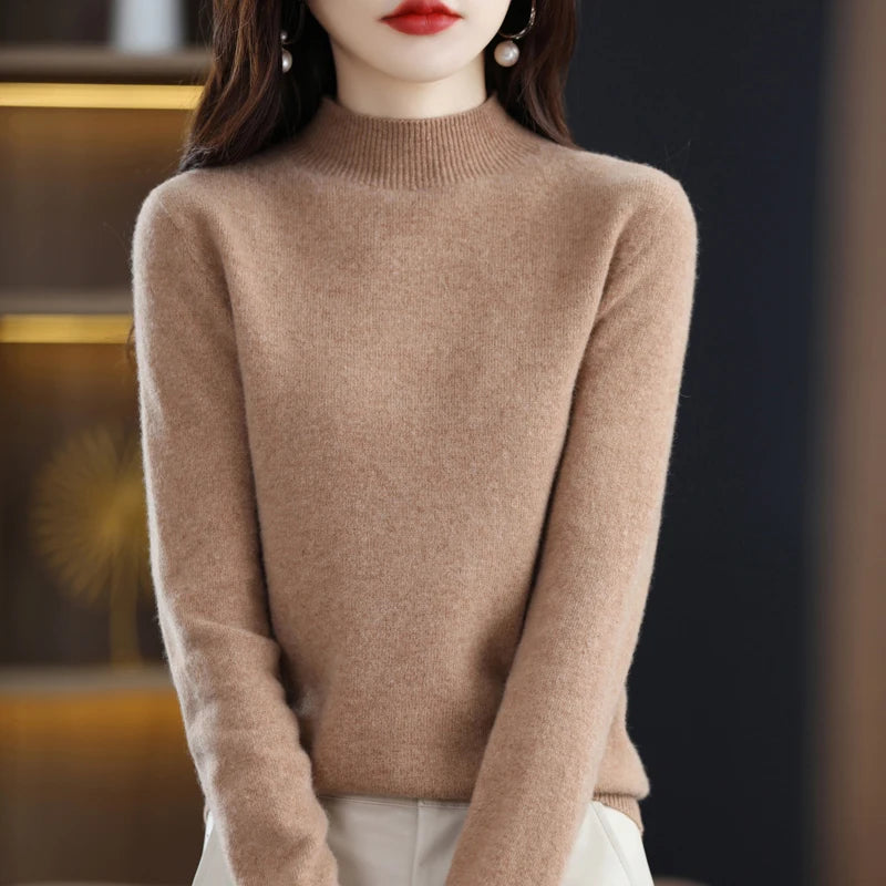Wool Half-neck Cashmere Sweater