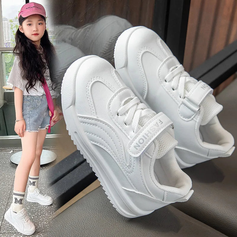 Leather Upper Soft Sole Tennis Shoes