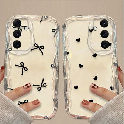 Black Bowknot Heart Case for Samsung Galaxy