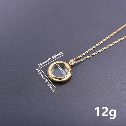 Twist Locket Pendant Photo Floating Charm Necklace
