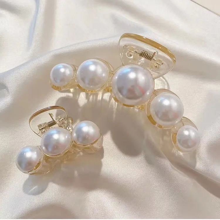Simulated Pearl Hair Claws Hair Clips