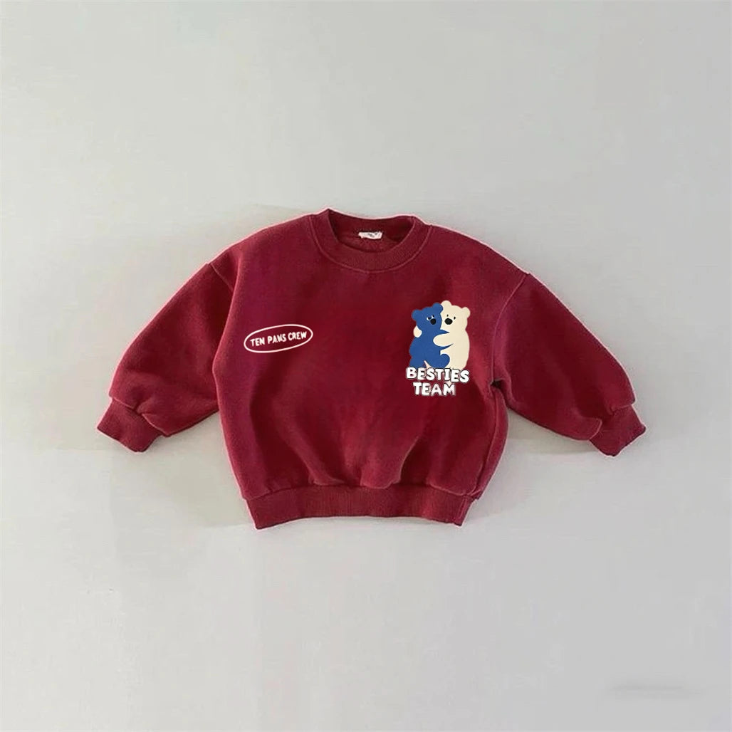 Cartoon Casual Loose Autumn Printed Toddler Printed Hoodie